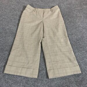 Charter Club Pants Womens 10 Beige Plaid‎ Allison Fit Cropped Lined Dress 33x22